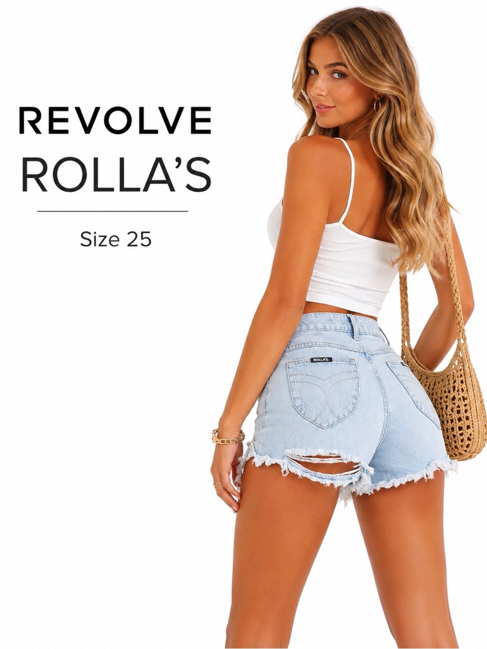 REVOLVE Rolla’s Ripped Jean Shorts Size 25